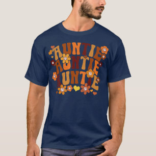 Auntie Autumn Herfst Retro Groovy Hippie Flo T-shirt