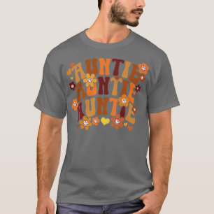 Auntie Autumn Herfst Retro Groovy Hippie Flo T-shirt