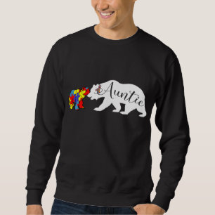 Auntie Beer Autism Awareness Maand Aunt Women Niec Trui