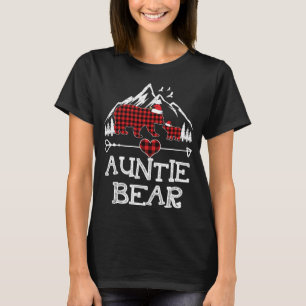 Auntie Beer Kerstmis Pajama Red Pset Buffalo Fam T-shirt