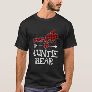 Auntie Beer Kerstmis Pajama Red Pset Buffalo Fam T-shirt