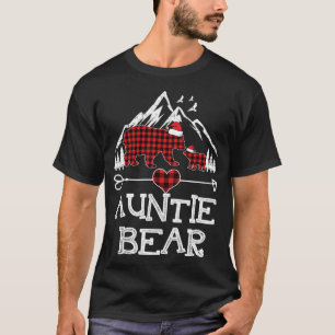 Auntie Beer Kerstmis Pajama Red Pset Buffalo Fam T-shirt