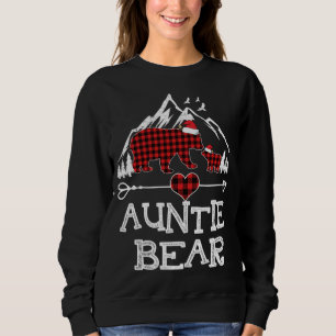 Auntie Beer Kerstmis Pajama Red Pset Buffalo Fam Trui
