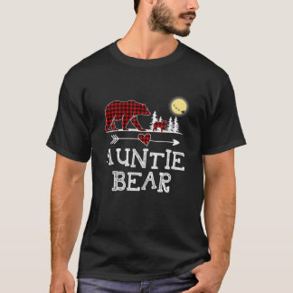 Auntie Beer Kerstmis Pajama Red Pset Buffalo T-shirt