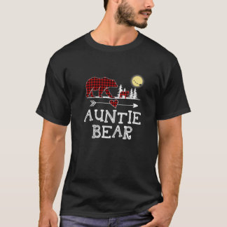 Auntie Beer Kerstmis Pajama Red Pset Buffalo T-shirt