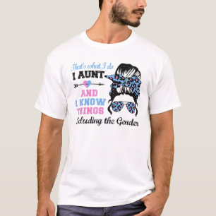 Auntie-directeur van de gender onthullen partijide t-shirt