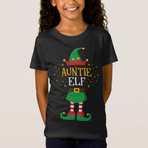 Auntie Elf Funny Xmas Cute Aunt Matching Family Gr T-shirt