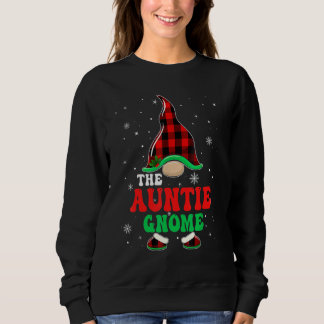 Auntie Gnome Buffalo Plaid Matching Family Christm Trui