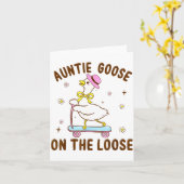 Auntie Goose On The Loose Funny Birthday Matching  Kaart (Gele Bloem)