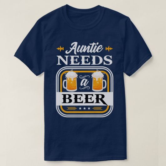 Auntie heeft een bierbride en bruindrinker bier no t-shirt (Design voorkant)