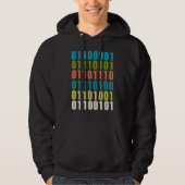 Auntie In Binary Code  Aunt Coder Programmers Tech Hoodie (Voorkant)