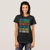 Auntie In Binary Code  Aunt Coder Programmers Tech T-shirt (Voorkant volledig)