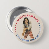 Auntie Kam 2024 Ronde Button 7,6 Cm (Voorkant /achterkant)