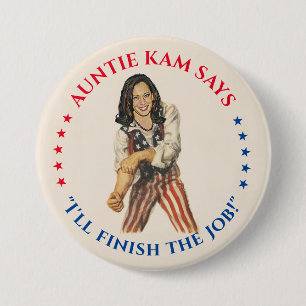 Auntie Kam 2024 Ronde Button 7,6 Cm