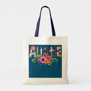 Auntie met Butterflies blaast nieuwe tante Tote Bag