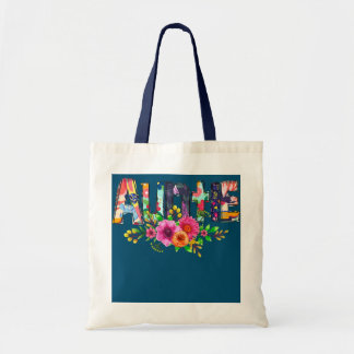 Auntie met Butterflies blaast nieuwe tante Tote Bag