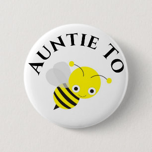Auntie om nieuw tante Baby shower te worden Ronde Button 5,7 Cm