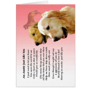 Auntie Poem - Golden Retriever design