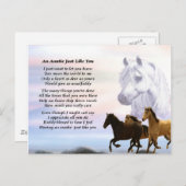 Auntie Poem Horses Briefkaart (Voorkant / Achterkant)