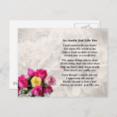 Auntie Poem - ontwerp van Rozen Briefkaart (Voorkant / Achterkant)