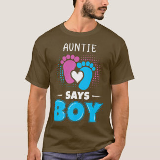 Auntie Says Boy Baby Gender onthult Outfit Pregnan T-shirt
