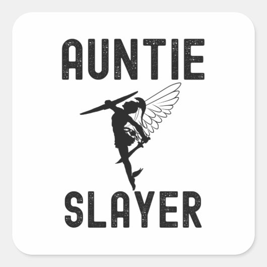 Auntie Slayer, mijn tante Rocks Square Sticker (Voorkant)