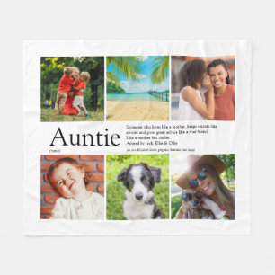 Auntie tante Definition Photo Collage Fleece Deken