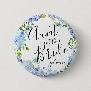 Auntie van de Bride  Carolina Bloom Wedding Ronde Button 5,7 Cm