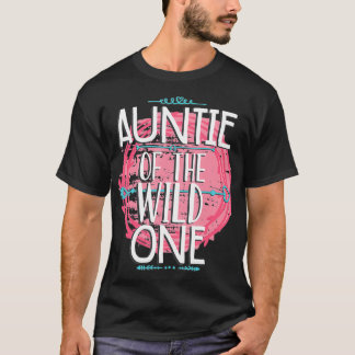 Auntie van de geboorte Wilde 1-meisjes familie Mat T-shirt