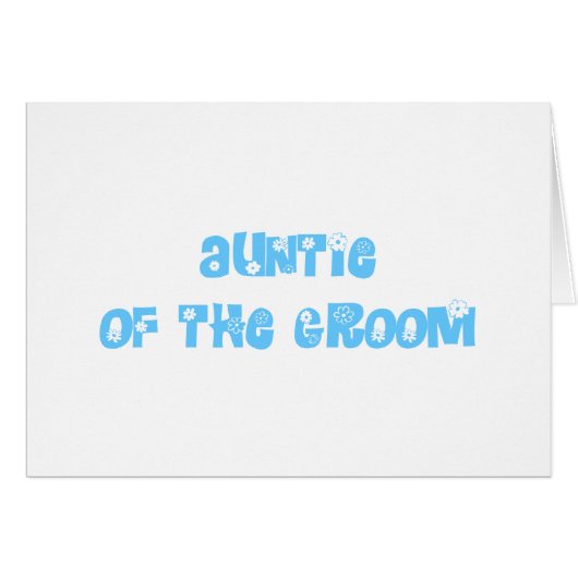 Auntie van de Groom (Voorkant Horizontaal)