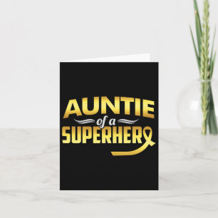Auntie van een superheld kinderkankerbewustzijn kaart