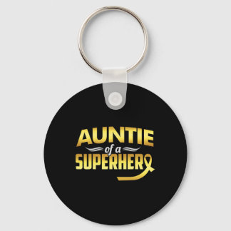 Auntie van een superheld kinderkankerbewustzijn sleutelhanger