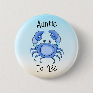 Auntie   Vis onder Zee koelen Ronde Button 5,7 Cm