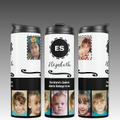 Auntie voegt zwart zwart zwart een naamfotocollage thermosbeker