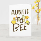 Auntie voor zwangerschap Zwangerschap Zwangerschap Kaart (Gele Bloem)