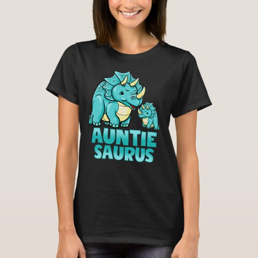 Auntiesaurus Funny Auntie Saurus Dinosaur Graphic T-shirt (Voorkant)