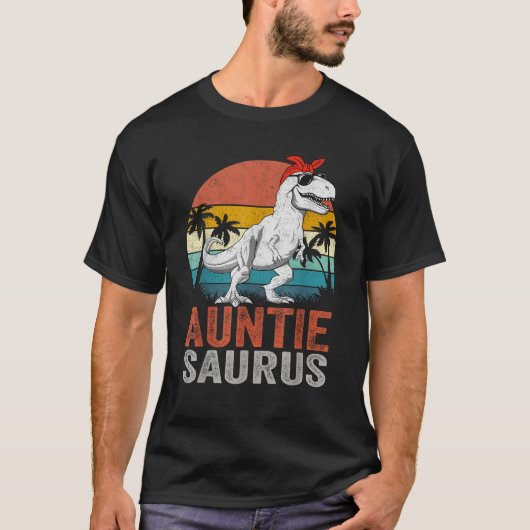 Auntiesaurus T Rex Dinosaur Auntie Saurus Family M T-shirt (Voorkant)