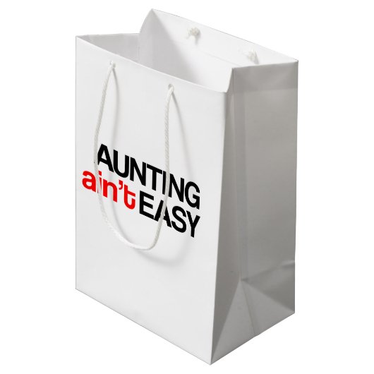 Aunting Ain niet Easy Gift Bag Medium Cadeauzakje (Voorkant Gekanteld)