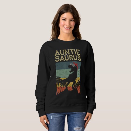 Auntsaurus Rex Dinosaur Aunt Saurus Family Matchin Trui (Voorkant volledig)