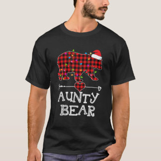 Aunty Beer Kerstmis Pajama Red Pset Buffalo Fami T-shirt