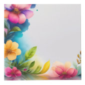 Auqarell Blumen bunt Kubus (Rechts)
