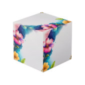 Auqarell Blumen bunt Kubus (Achter hoekig)