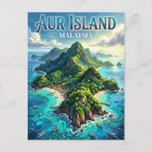 Aur-eiland Maleisië Briefkaart