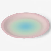 Aura Blue Pink gradient Ombre Papieren Bordje (Gekanteld)