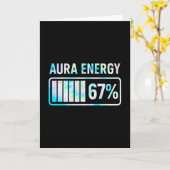 Aura Energie 67 67 Six Seven Meme  Kaart (Gele Bloem)
