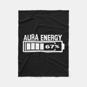 Aura Energie 67 Grappige Zes Zeven Meme Gen Alpha  Fleece Deken