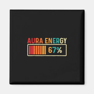 Aura Energie 67 Meme Grappig Gen Alpha Jargon Retr Magneet