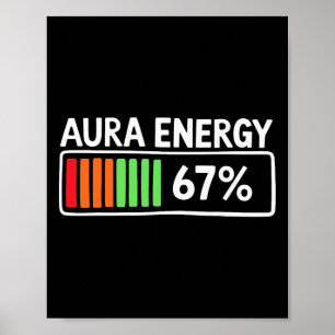 Aura Energie 67 Procent Batterij Meter Spirituele Poster