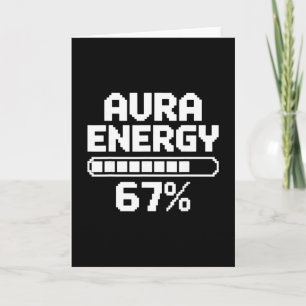 Aura Energie Op 67 Funny Six Seven Meme Gen Alpha Kaart