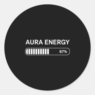 Aura Energie Op 67 Ronde Sticker